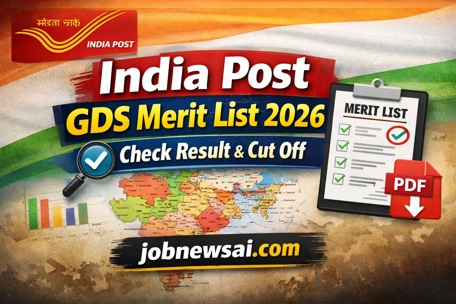 India Post GDS Merit List 2026 check result and cut off state wise PDF download