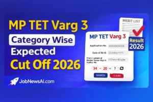 MP TET Varg 3 Category Wise Expected Cut Off 2026 Result Merit List