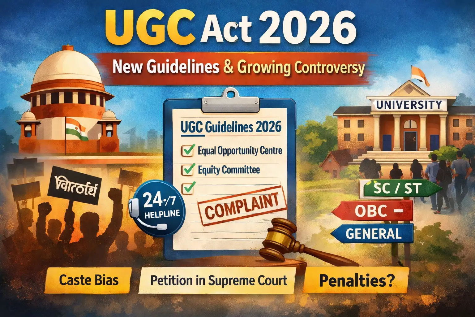 UGC Act 2026 new guidelines, equity regulations, Supreme Court petition and campus controversy