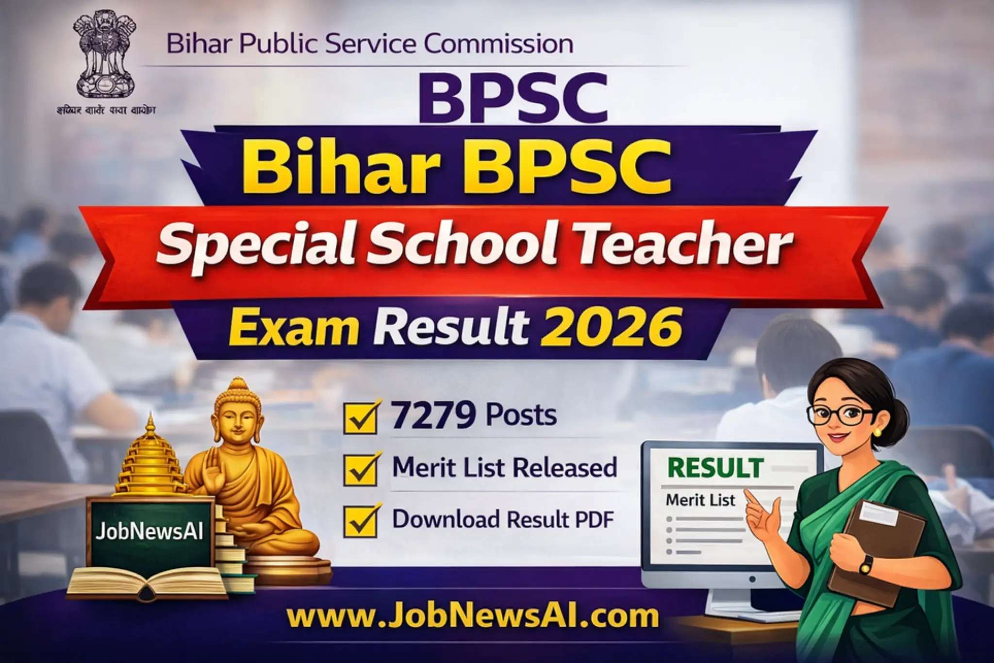 Bihar BPSC Special School Teacher Exam Result 2026 merit list and result PDF download