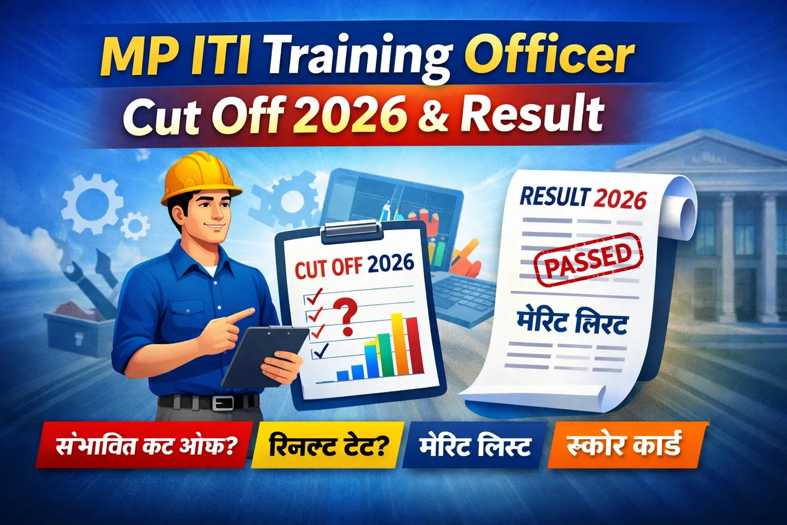 MP ITI Training Officer Cut Off 2026 and Result Date, Expected Cut Off Marks, Merit List Update