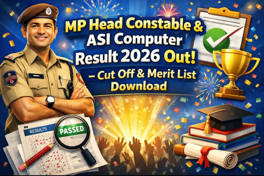 MP ASI Result 2026 (Computer) – Direct Download Link, Cut Off & Merit List 1 MP ASI Result 2026 – MP ASI Computer Result, Cut Off & Merit List Download