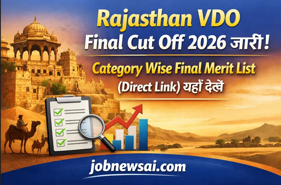 Rajasthan VDO Final Cut Off 2026 Category Wise - RSSB Gram Vikas Adhikari Result